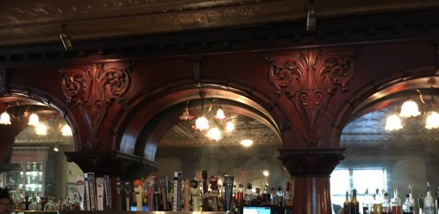 bar with liquor bottles